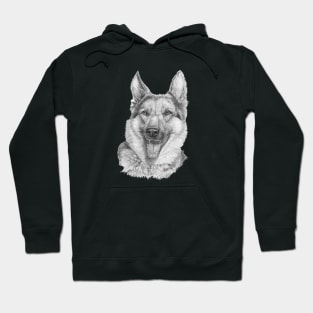 German shepherd bw Hoodie